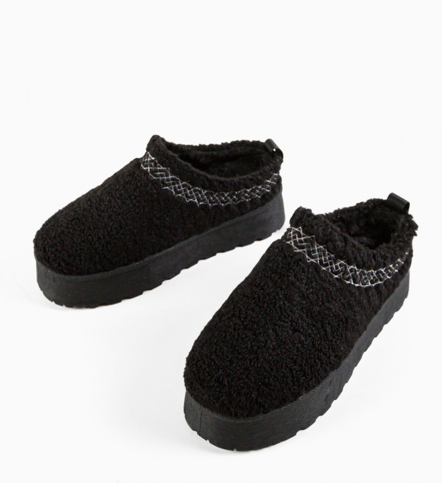 Papuci tip Ug Davila Negre - Img 2