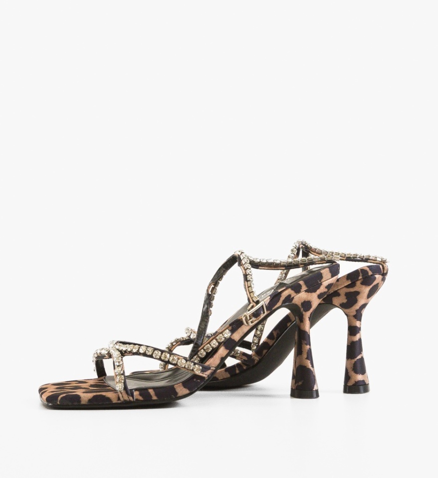 Sandale cu toc Aron Animal Print - Img 2