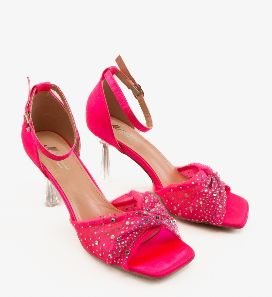 Sandale cu toc Bende Fuchsia - Img 2