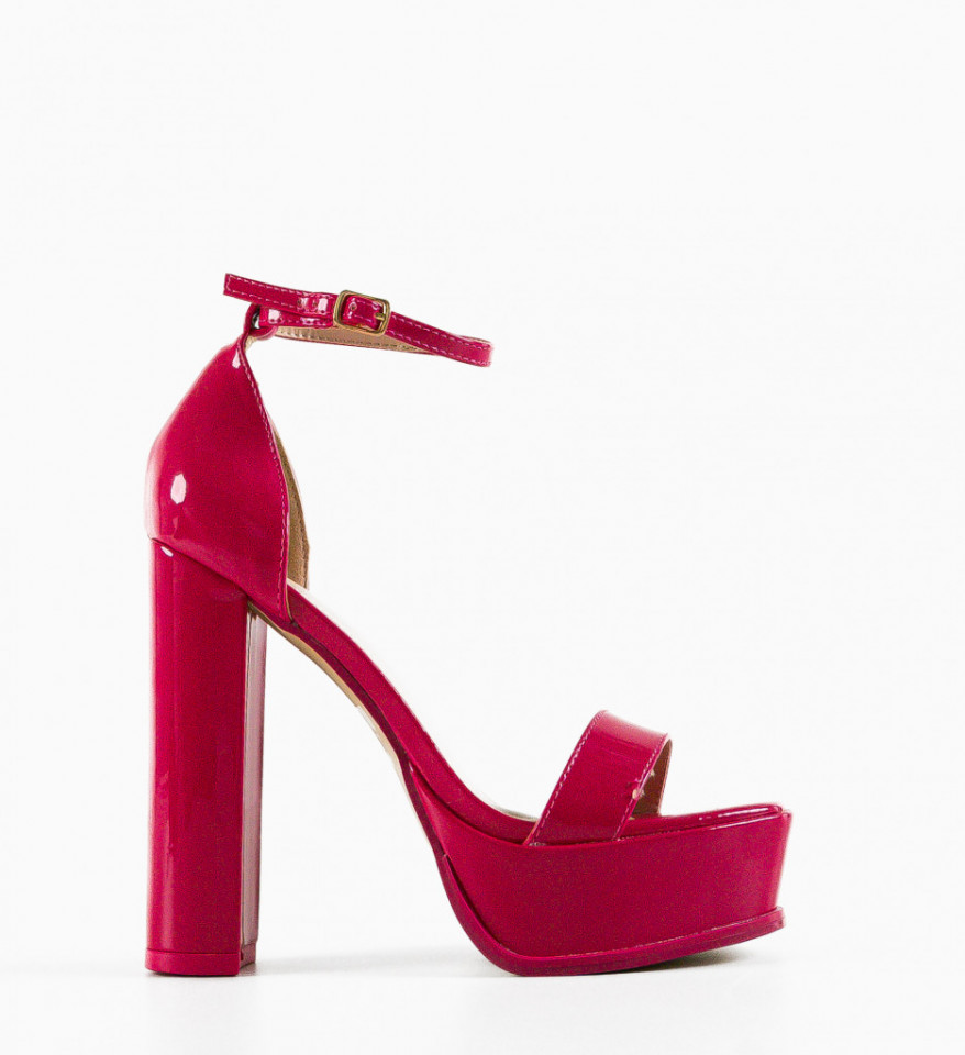 Sandale cu toc Buhy Fuchsia - Img 2
