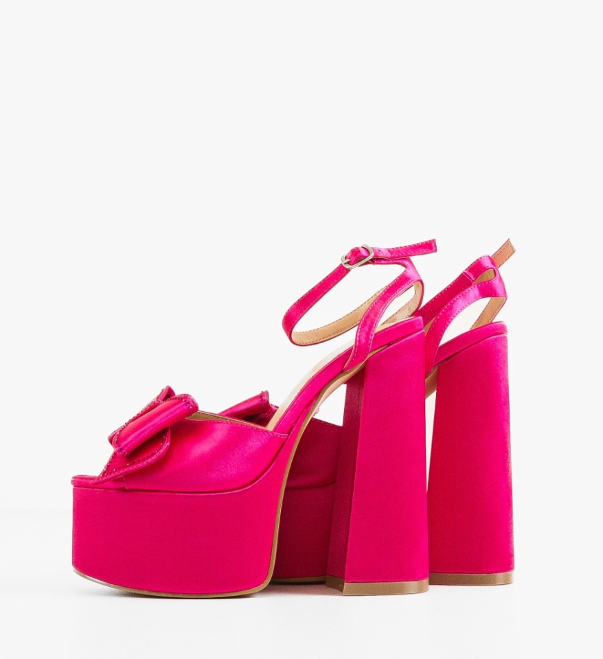 Sandale cu toc Gallen Fuchsia - Img 3
