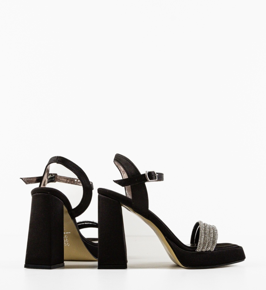 Sandale cu toc Lertag Negre - Img 2