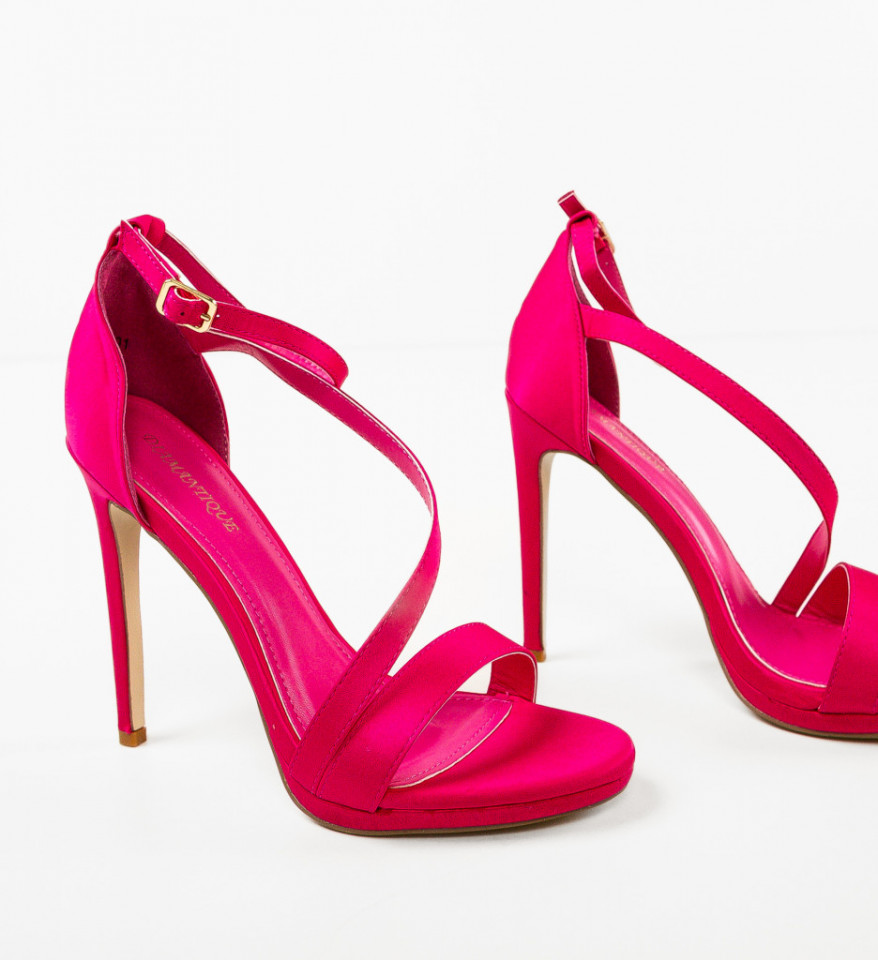 Sandale cu toc Lindon Fuchsia - Img 2