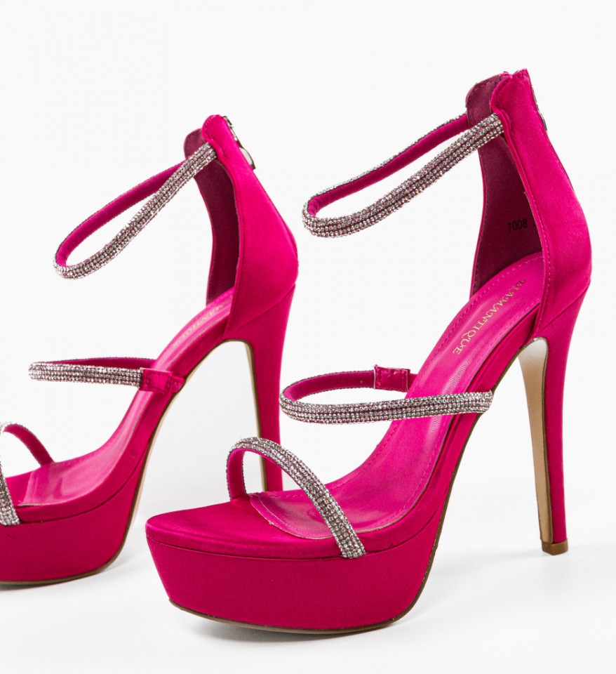 Sandale cu toc Miilla Fuchsia - Img 3