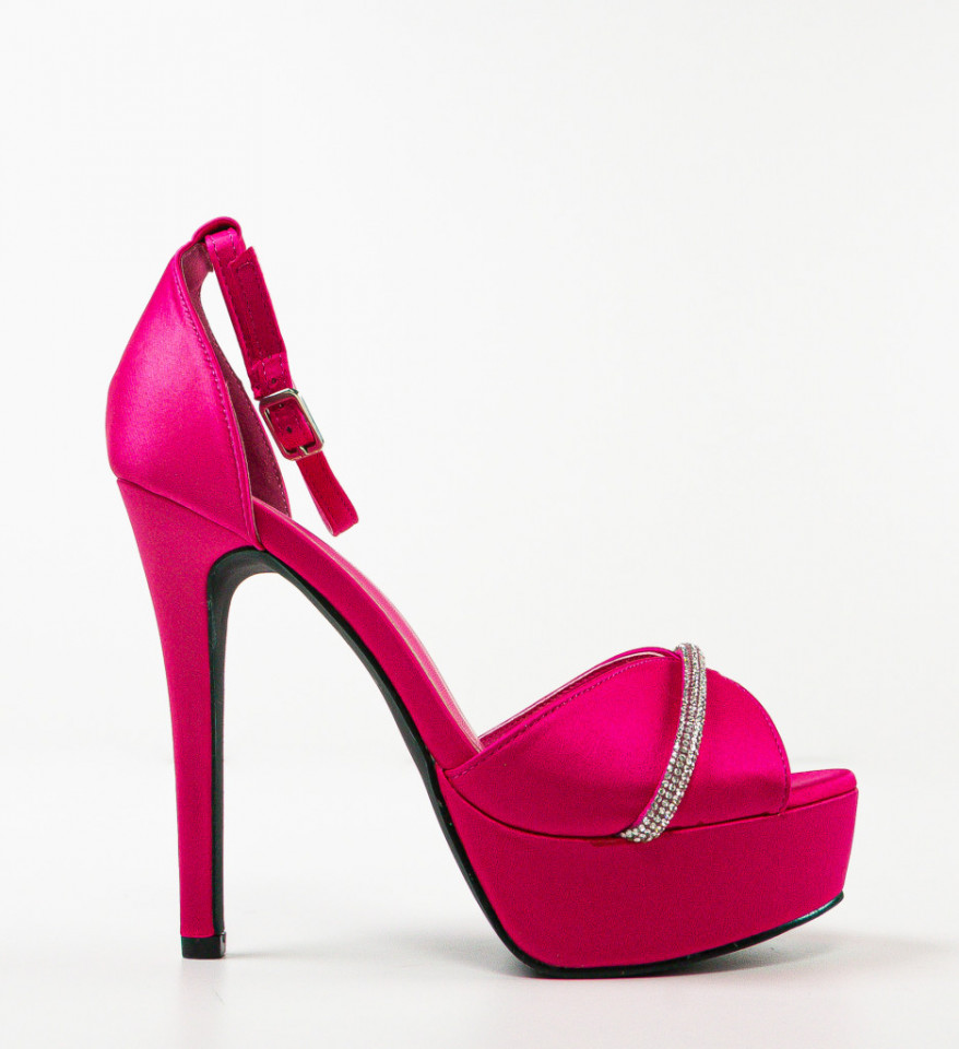 Sandale cu toc Miriam Fuchsia