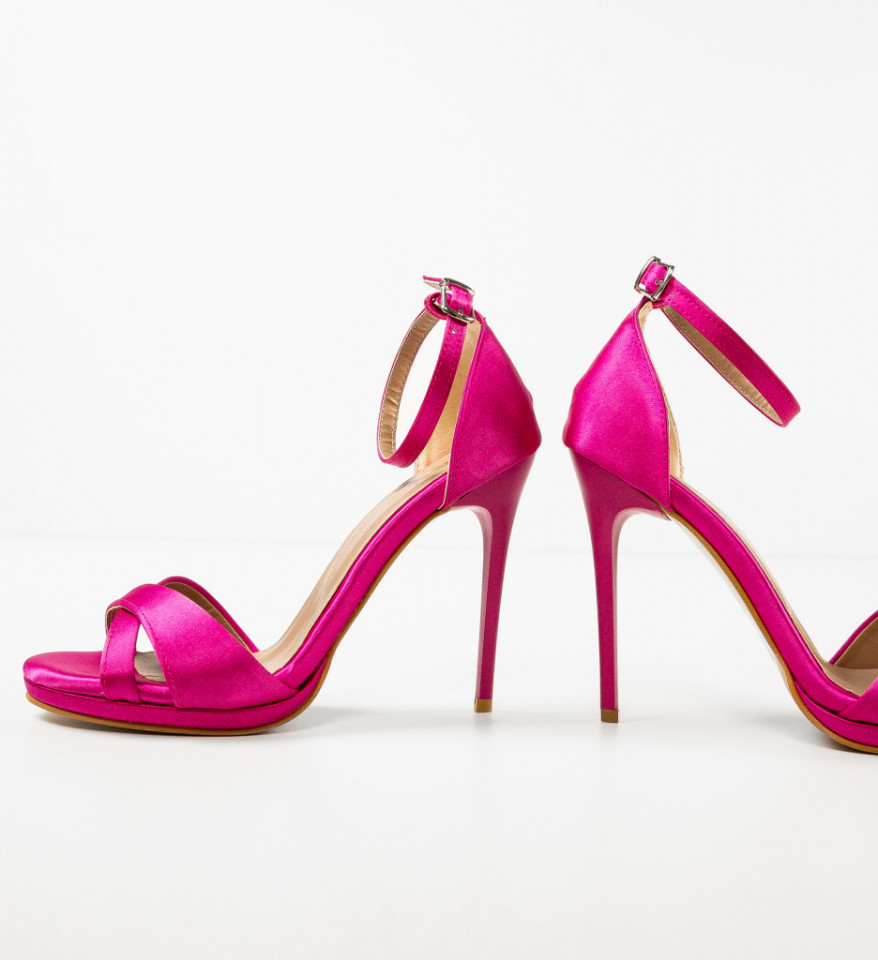 Sandale cu toc Nuda Fuchsia - Img 4