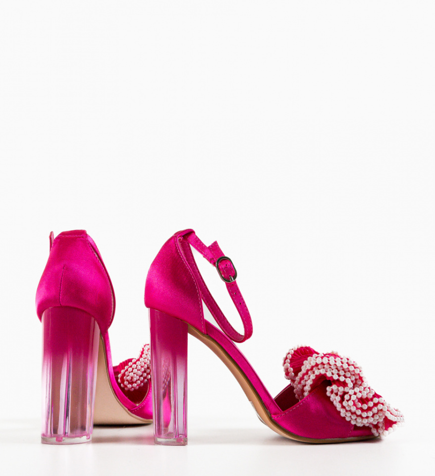 Sandale cu toc Zagora Fuchsia - Img 2