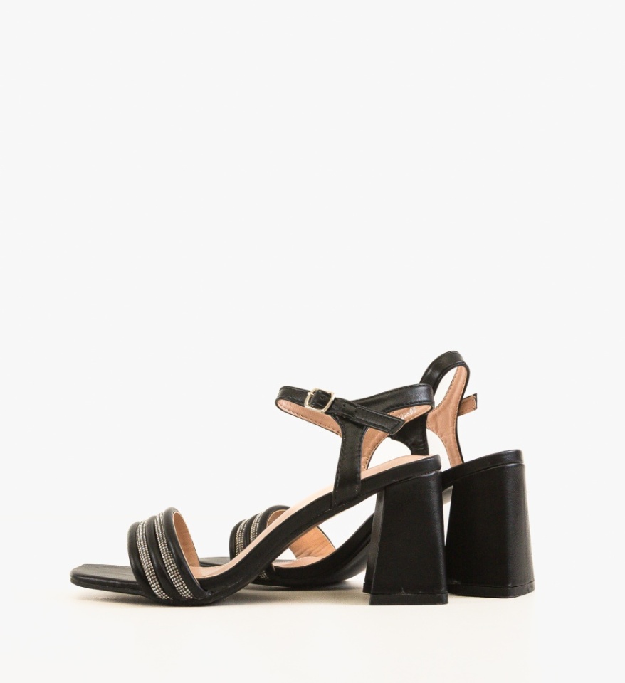 Sandale cu toc Zaynah Negre - Img 3