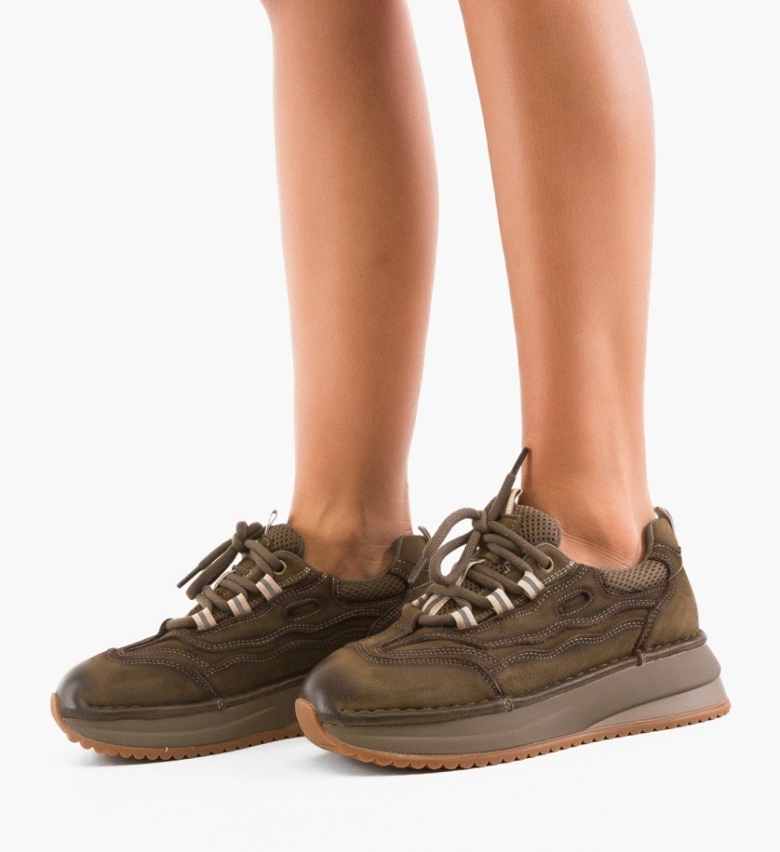 Sneakers dama Akiva Khaki - Img 6