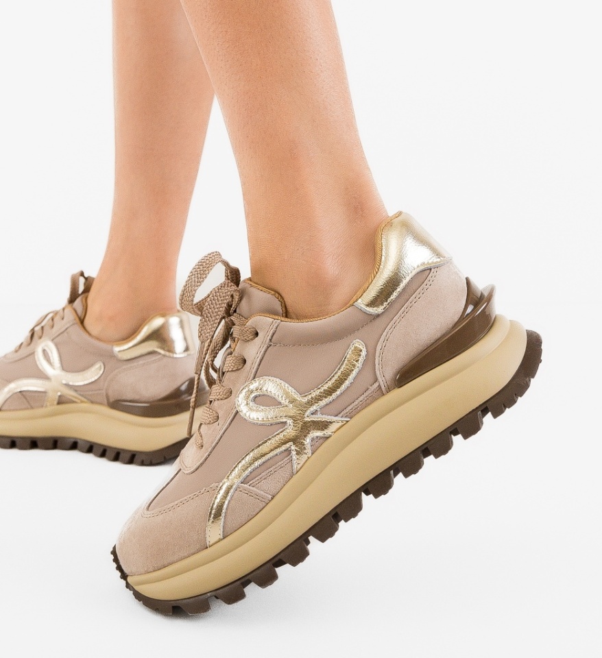 Sneakers dama Amotto Bej - Img 8