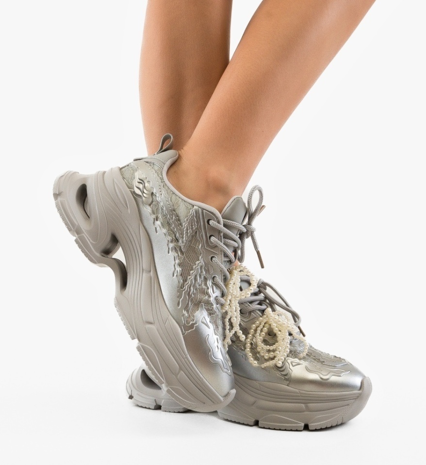 Sneakers dama Griffith Gri - Img 2