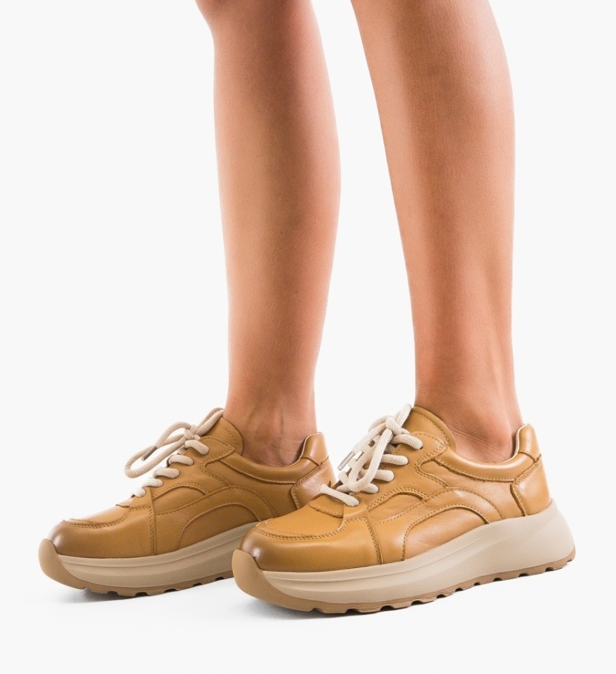 Sneakers dama Holk Bej - Img 6