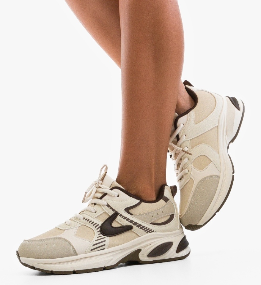 Sneakers dama Jakar Bej - Img 4