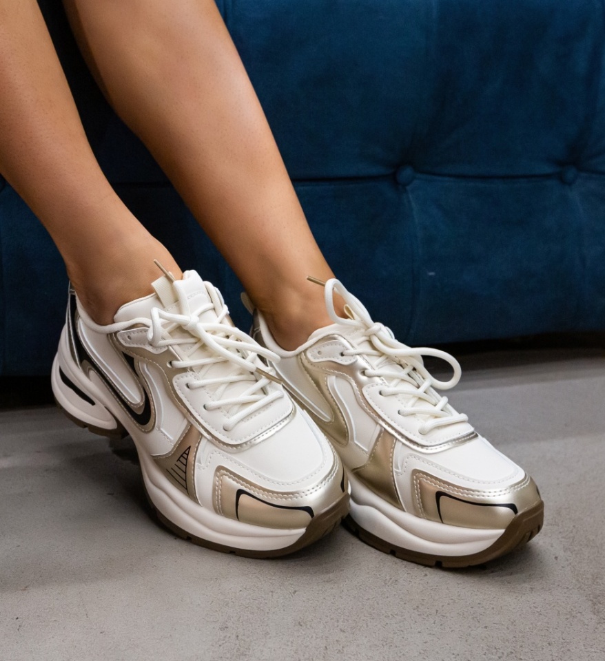 Sneakers dama Kaya Bej - Img 3