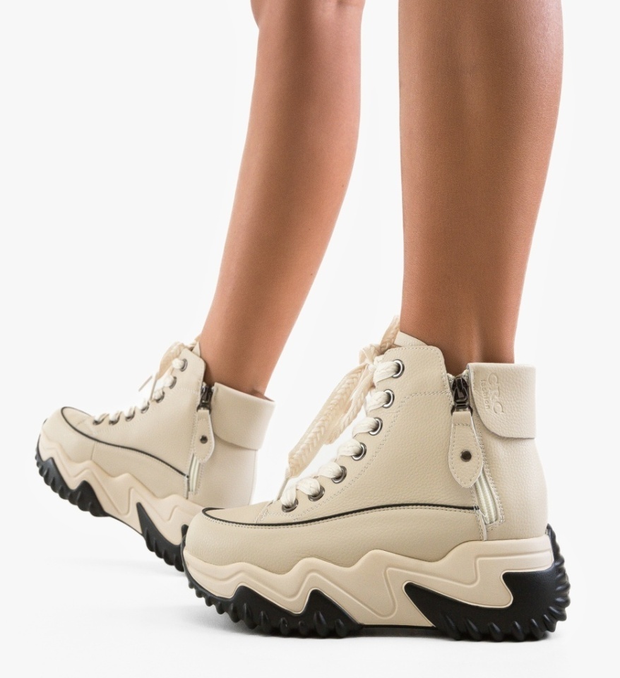 Sneakers dama Lammy Bej - Img 3