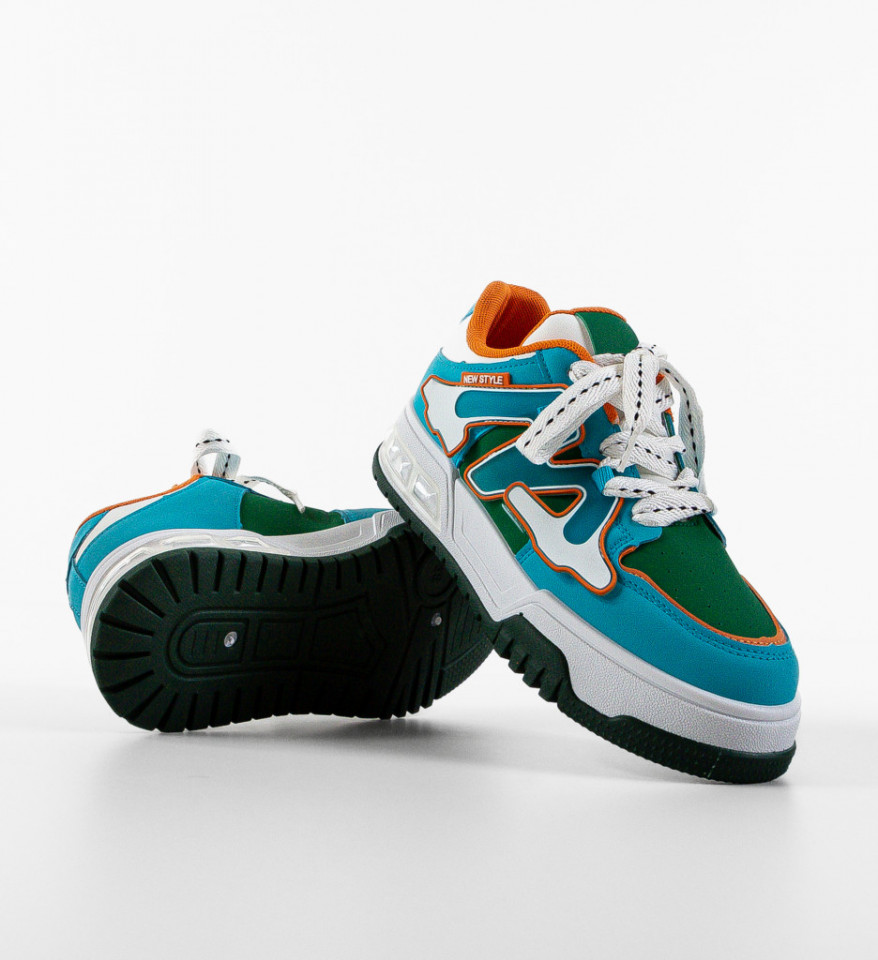 Sneakers dama Niustile Albastri - Img 3