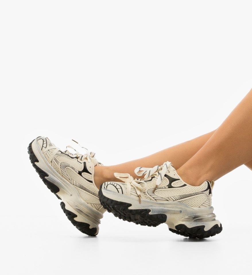 Sneakers dama Rarrw Bej - Img 4