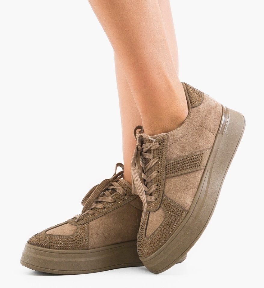 Sneakers dama Solle Khaki - Img 3