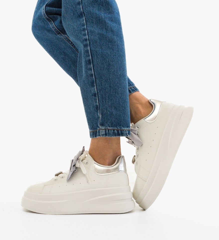 Sneakers dama Thaban Argintii - Img 3