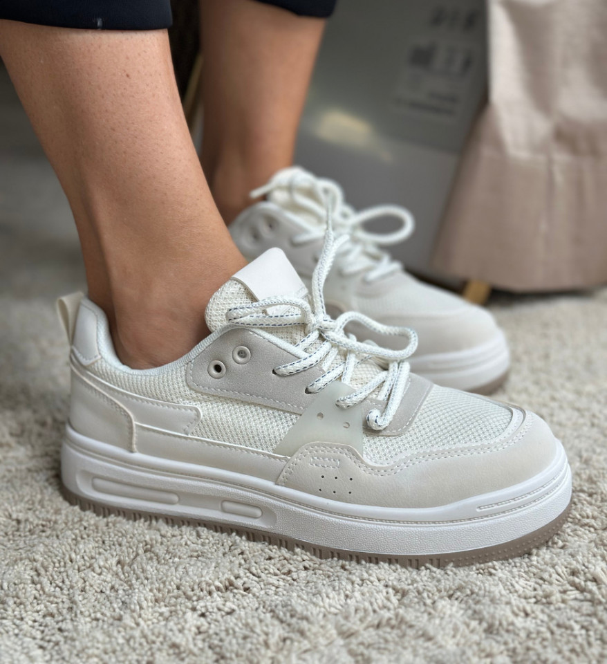 Sneakers dama Yijun Bej - Img 3