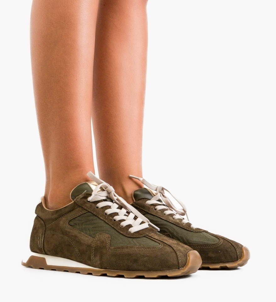 Sneakersi dama dama Leos Khaki - Img 4