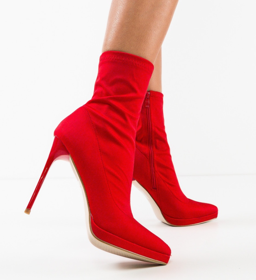 Botine dama Scarl Rosii - Img 6