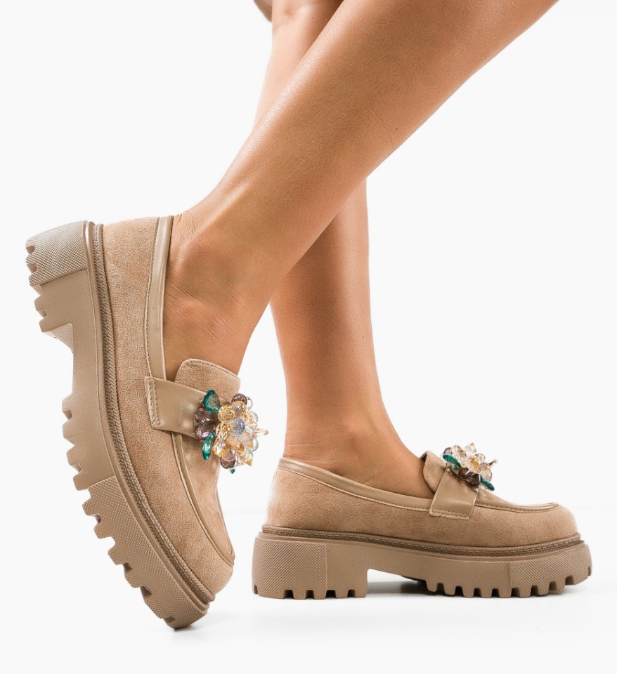 Pantofi Casual Barry Khaki - Img 7