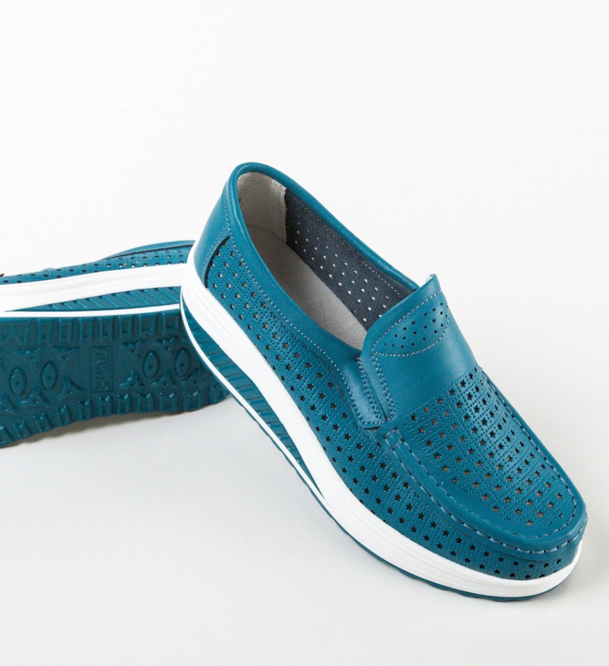 Pantofi Casual Bicaz Albastri - Img 16