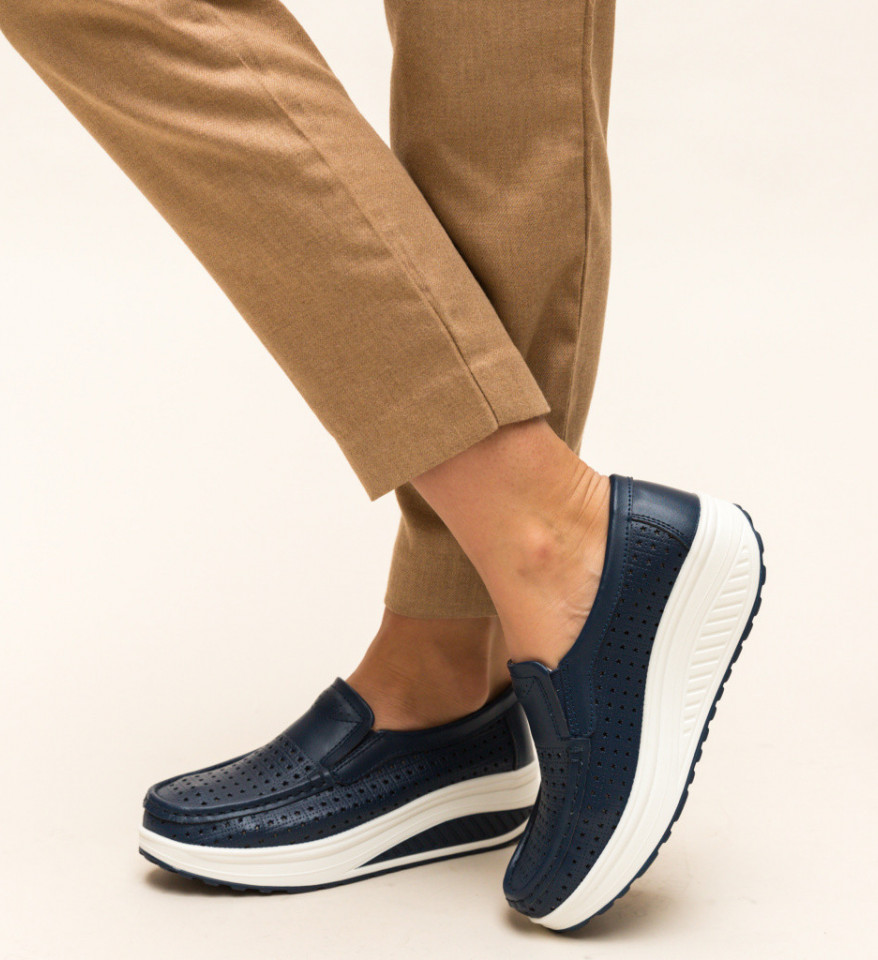 Pantofi Casual Bicaz Bleumarin - Img 4