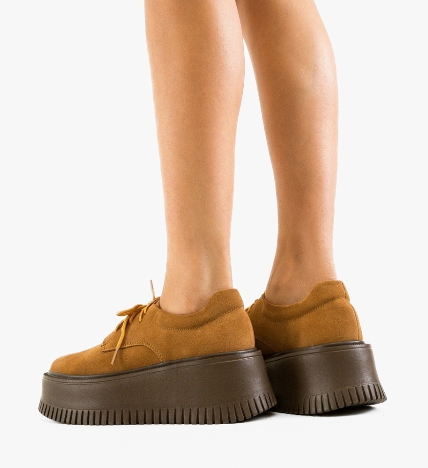 Pantofi casual dama Benve Camel - Img 3