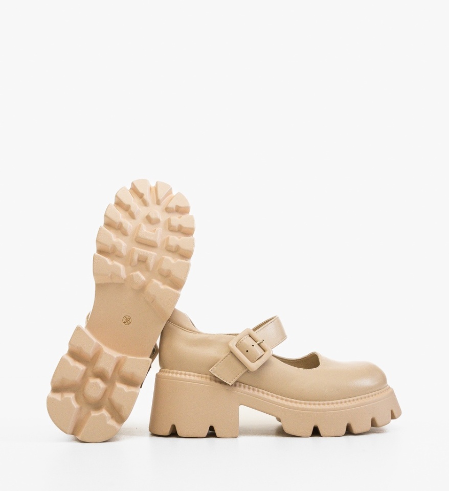 Pantofi Casual dama Bokfa Bej 2 - Img 3