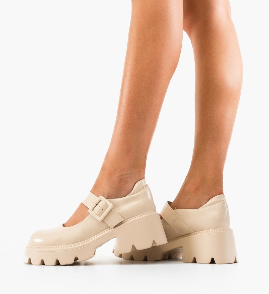 Pantofi Casual dama Bokfa Bej - Img 5