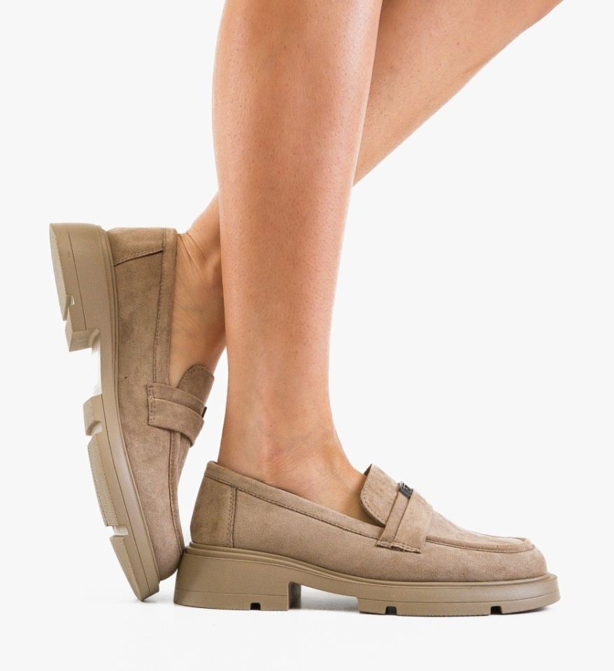 Pantofi casual dama Calform Bej - Img 5