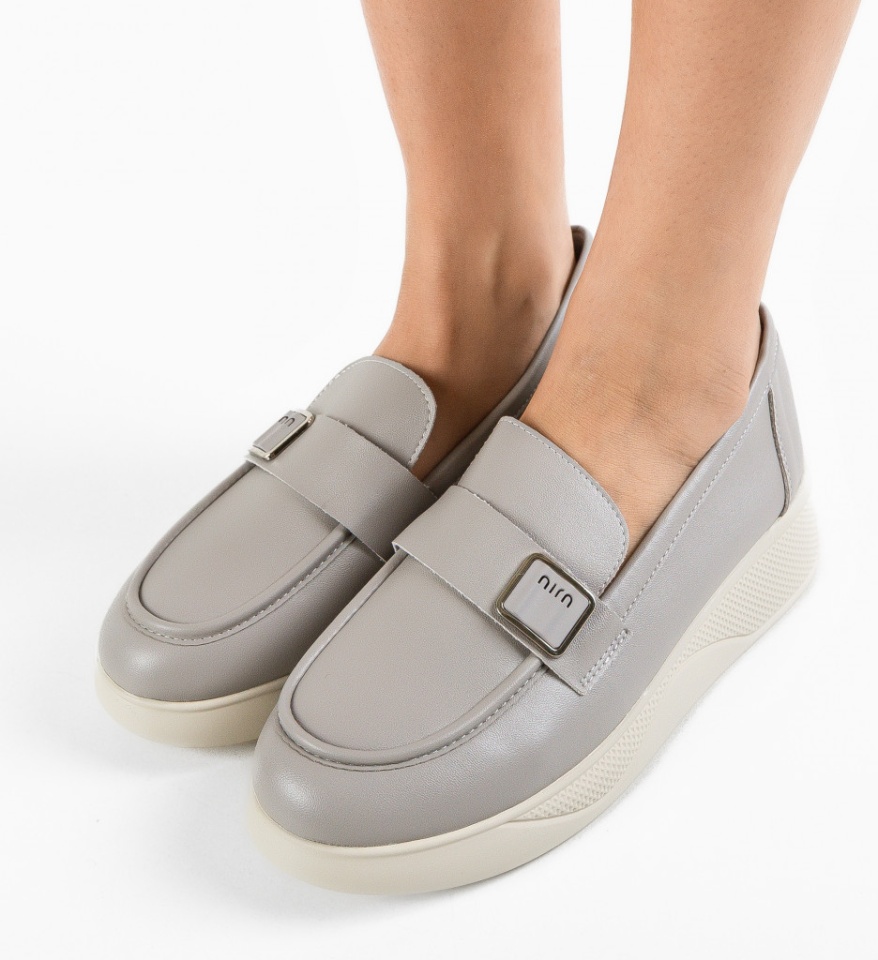 Pantofi casual dama Catlyn Gri - Img 5