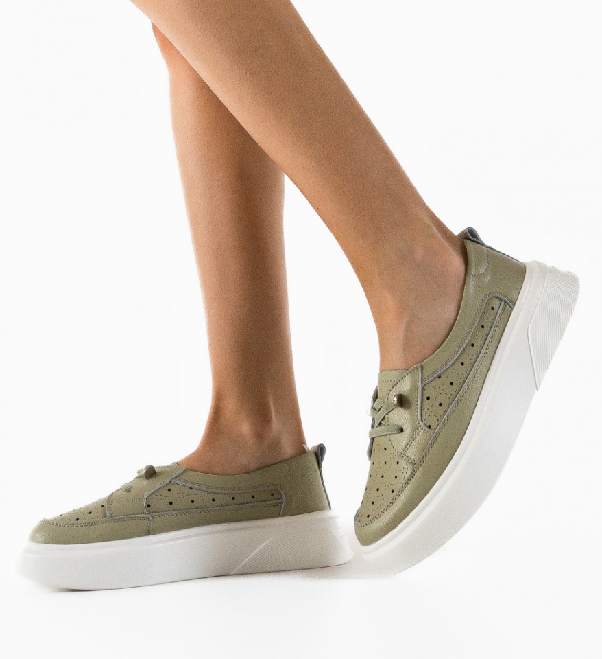 Pantofi Casual dama Darya Khaki - Img 6
