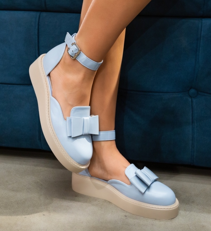 Pantofi Casual dama Hambe Albastri 2 - Img 2