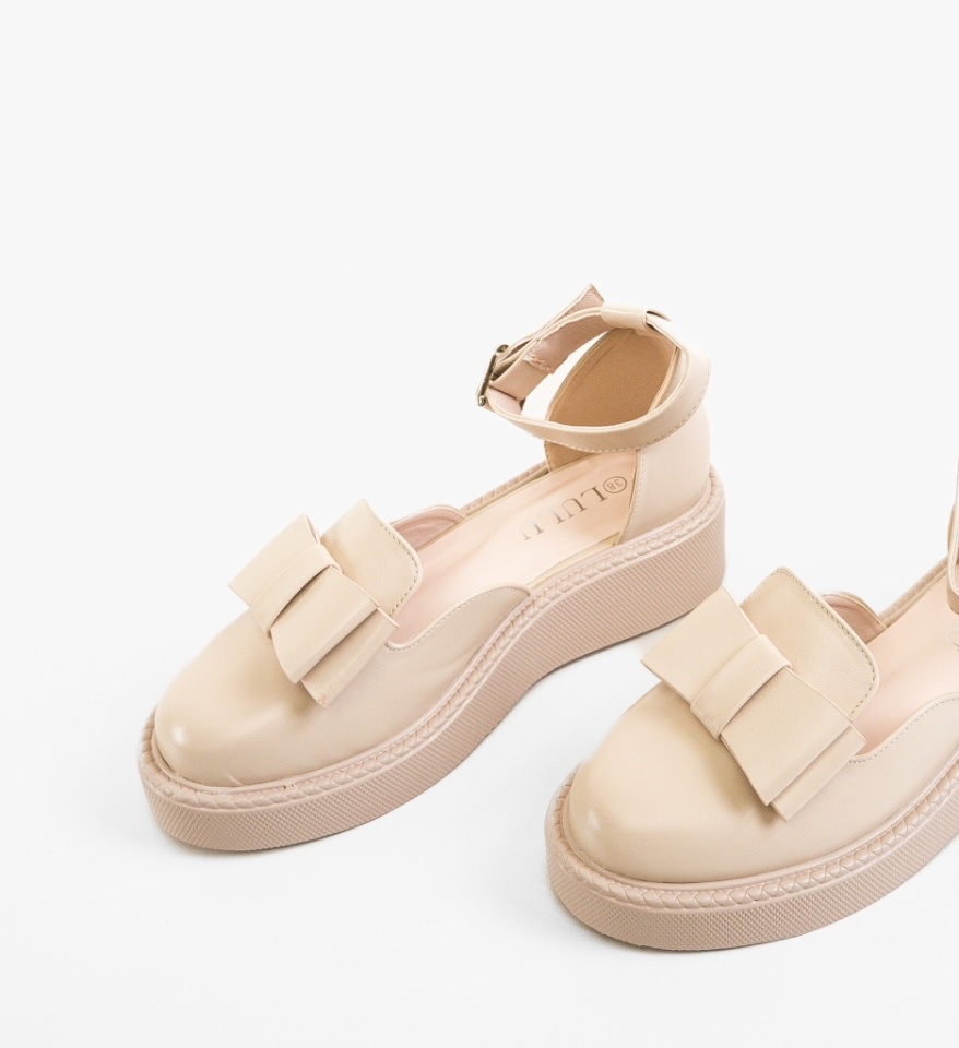 Pantofi Casual dama Hammbe Bej 2 - Img 3