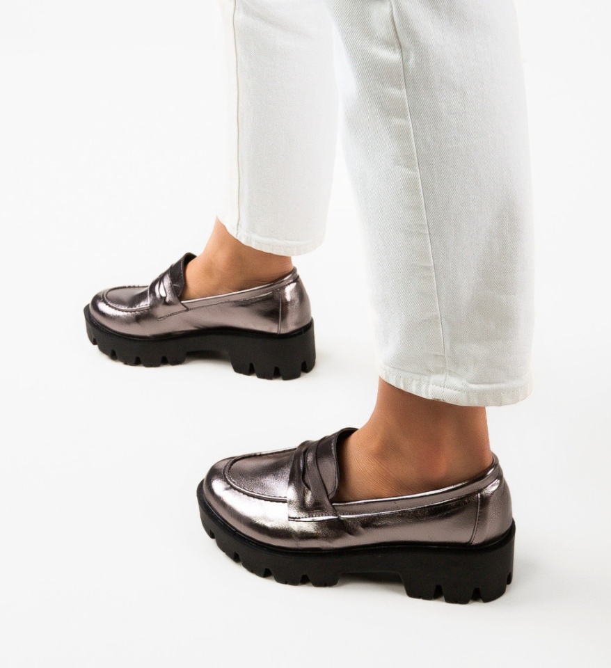 Pantofi Casual dama Kardy Gri - Img 6