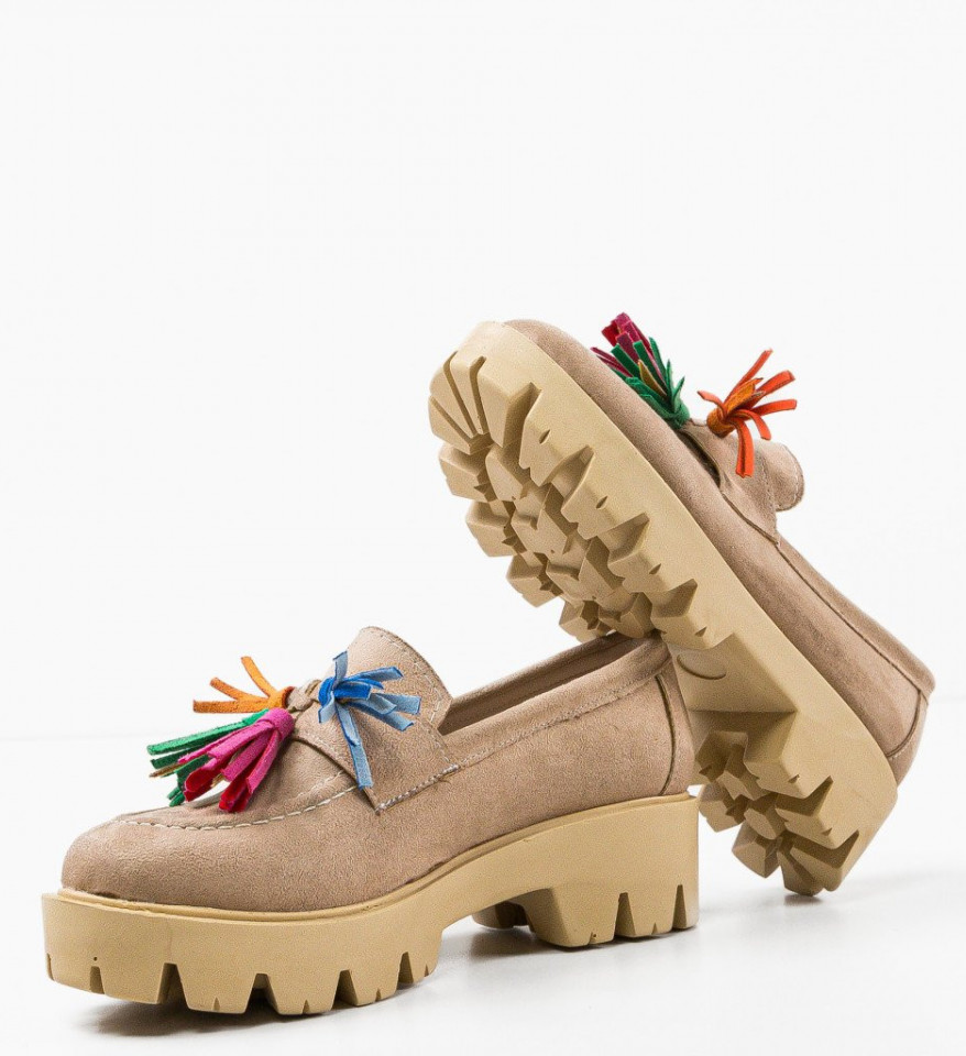 Pantofi Casual dama Kuciure Bej - Img 4