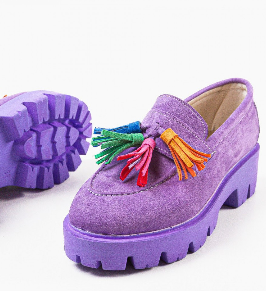 Pantofi Casual dama Kuciure Mov - Img 3