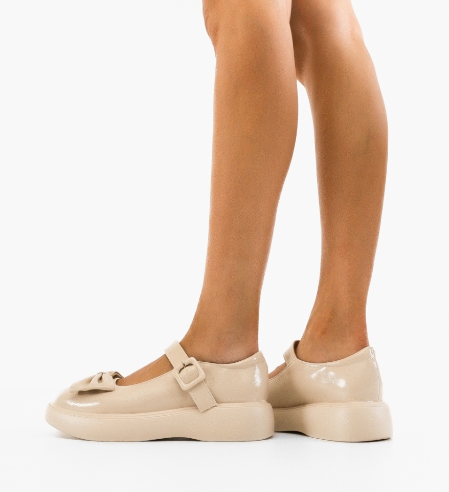 Pantofi Casual dama Melkior Bej - Img 5