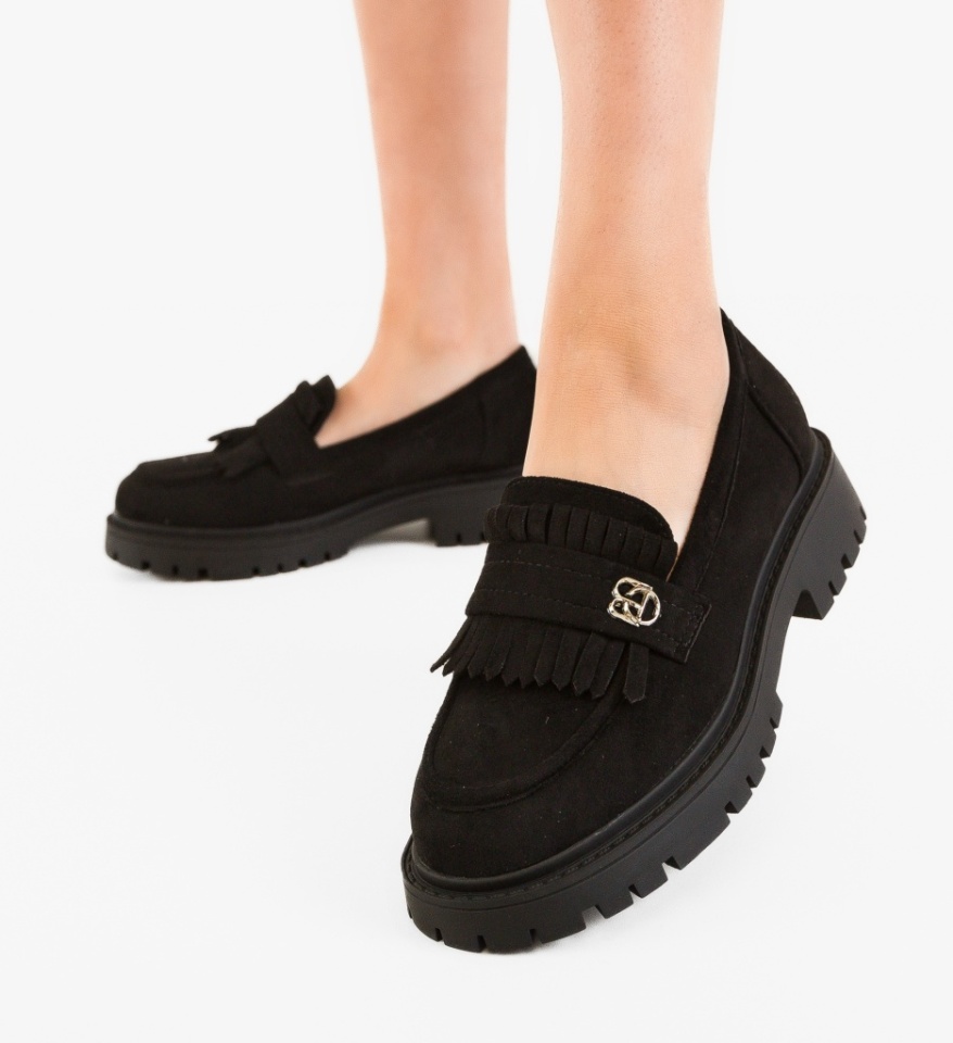 Pantofi Casual dama Obyne Negri - Img 5