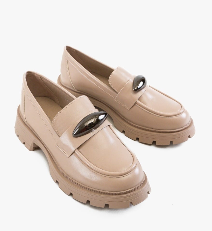 Pantofi casual dama Torant Bej - Img 3