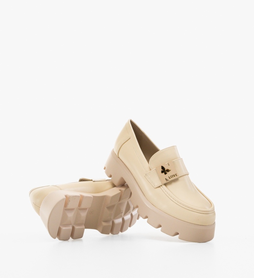 Pantofi Casual dama Vale Bej - Img 2