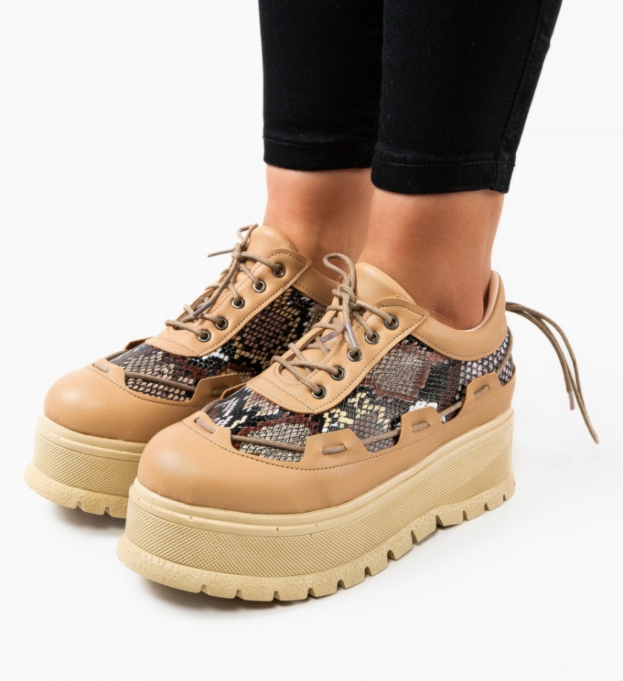 Pantofi Casual Danrta Bej 2 - Img 5