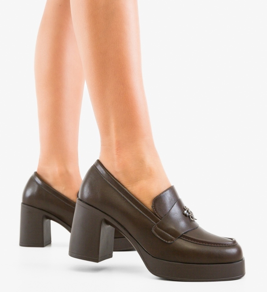 Pantofi Casual Diamus Maro - Img 6