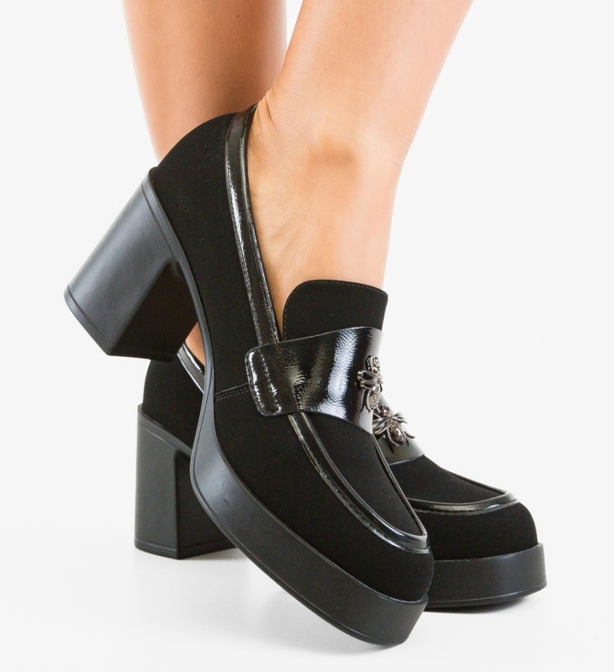 Pantofi Casual Diamus Negri 3 - Img 4