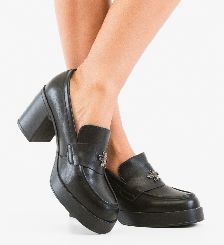 Pantofi Casual Diamus Negri - Img 4