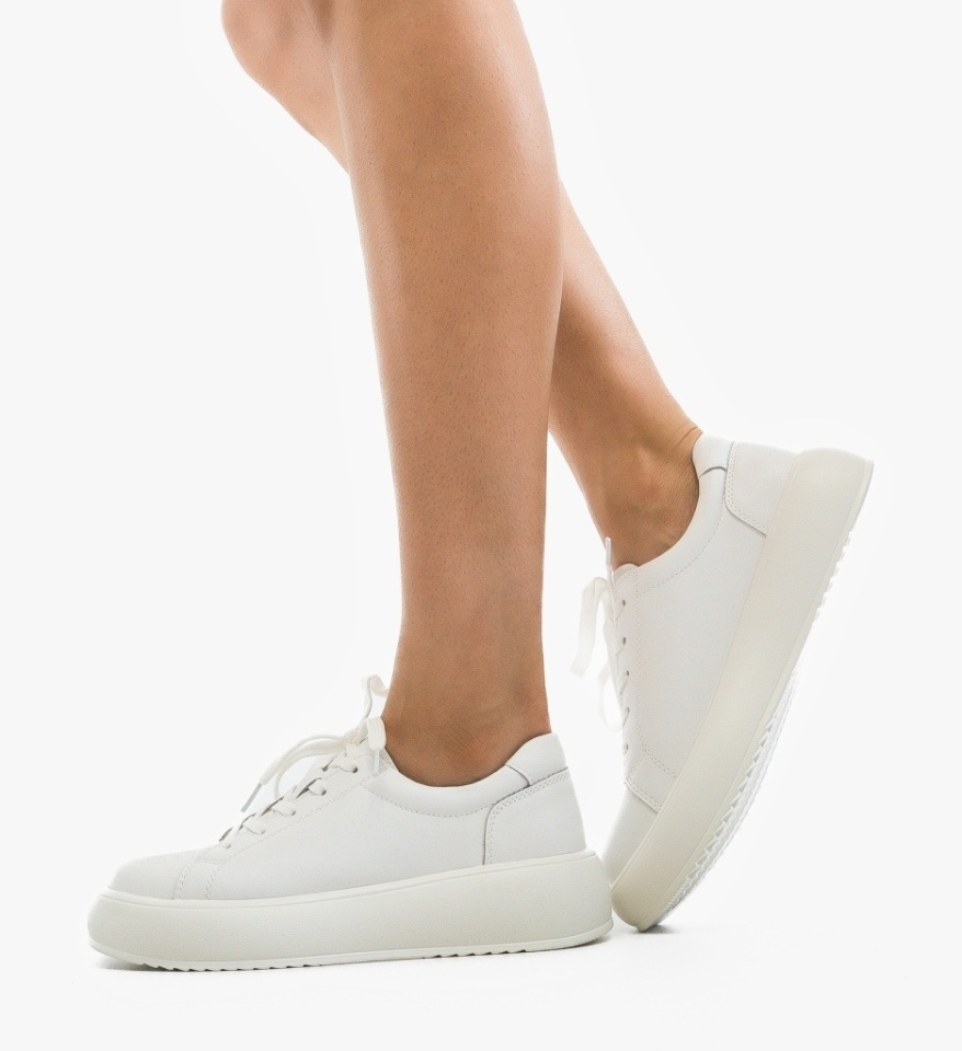 Pantofi Casual Floray Albi - Img 2