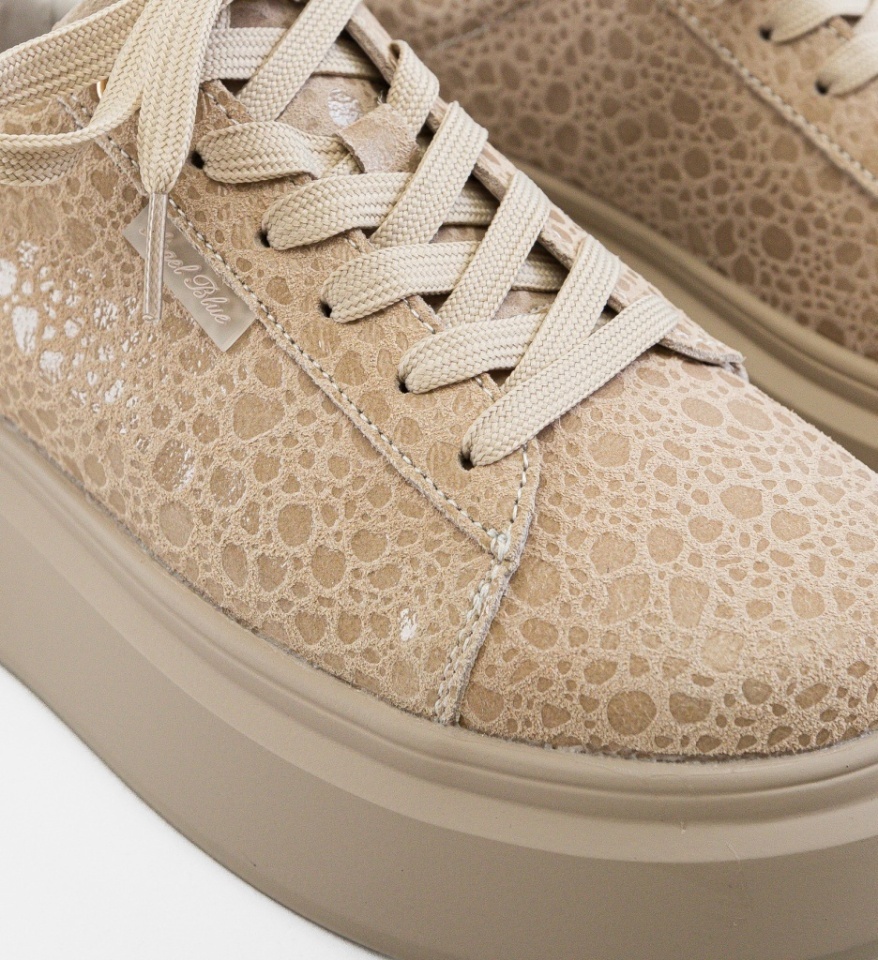 Pantofi Casual Ganey Bej 2 - Img 5